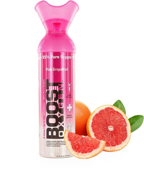 95% pure oxygen with the essential oil aroma of Pink Grapefruit, 100% natural 9 Litre