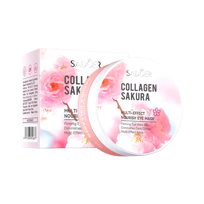 SADOER Sakura Collagen Eye Masks - 60 Pcs Anti-Dark Circles and Eye Bag Treatment, Moisturizing and Firming Eye Patches for Skin Care