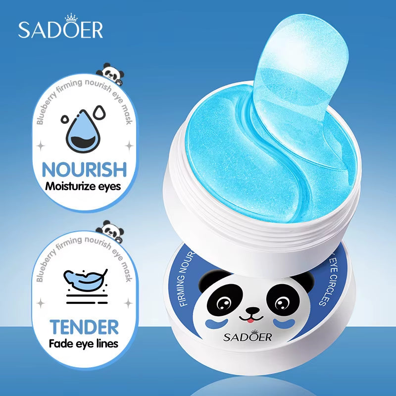 60 Pcs SADOER Crystal Collagen Eye Masks for Dark Circle Reduction, Puffiness Relief, and Skin Firming - Moisturizing Eye Patches for Enhanced Beauty Care