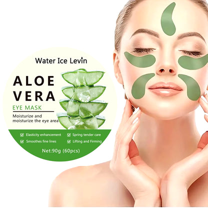 60-Piece Aloe Vera Collagen Eye Mask for Dark Circle Reduction and Moisturizing Firming Treatment