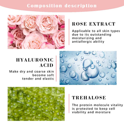 Rose Retinol and Hyaluronic Acid Eye Mask for Dark Circle Reduction - Collagen Eye Patches, Korean Skincare Solution