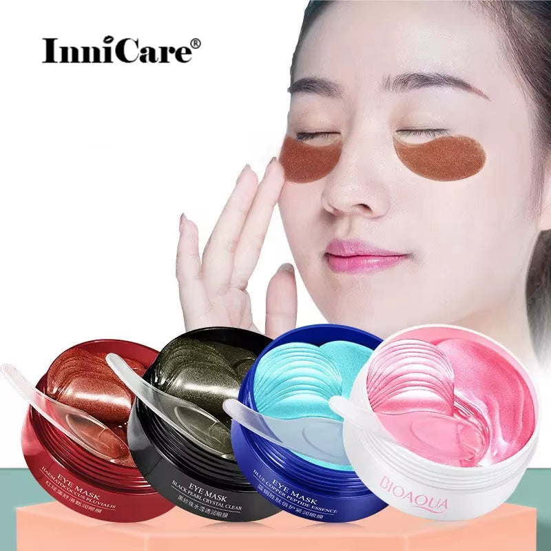 BIOAQUA 60-Piece Collagen Eye Masks for Dark Circles and Puffiness - Korean Beauty Care