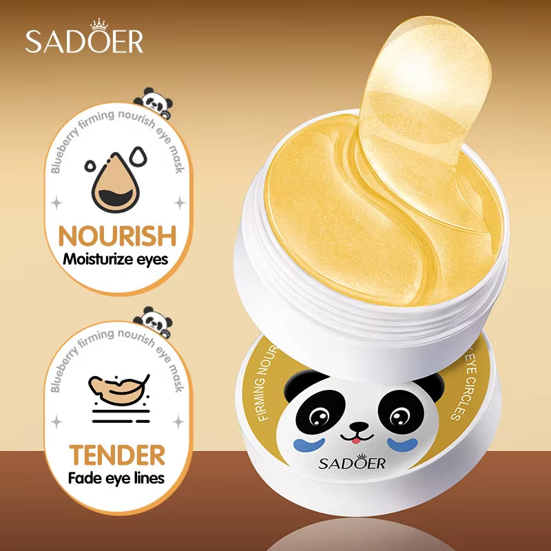 60 Pcs SADOER Crystal Collagen Eye Masks for Dark Circle Reduction, Puffiness Relief, and Skin Firming - Moisturizing Eye Patches for Enhanced Beauty Care