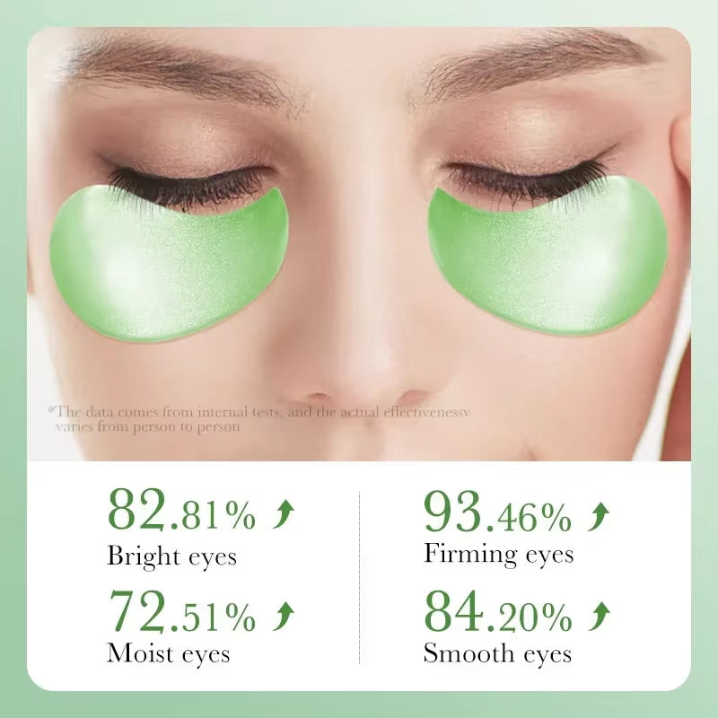 60-Piece Aloe Vera Collagen Eye Mask Set for Dark Circles and Puffiness Relief, Moisturizing and Firming Hyaluronic Acid Gel Eye Patches for Skincare