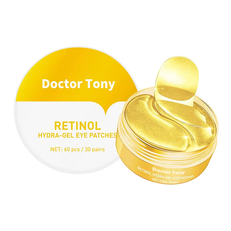 Rose Retinol and Hyaluronic Acid Eye Mask for Dark Circle Reduction - Collagen Eye Patches, Korean Skincare Solution