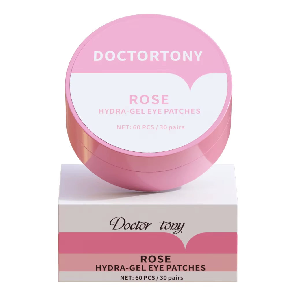 Rose Retinol and Hyaluronic Acid Eye Mask for Dark Circle Reduction - Collagen Eye Patches, Korean Skincare Solution