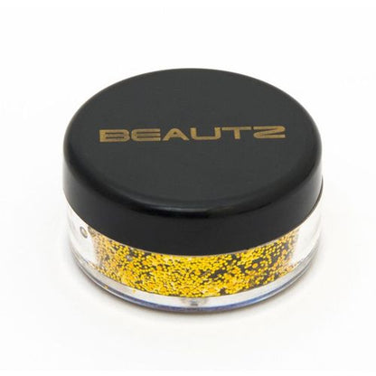 Beautz Chunky Glitter Available in 5 Varieties 10ml pot with 5g of Cosmetic Glit[Gold]